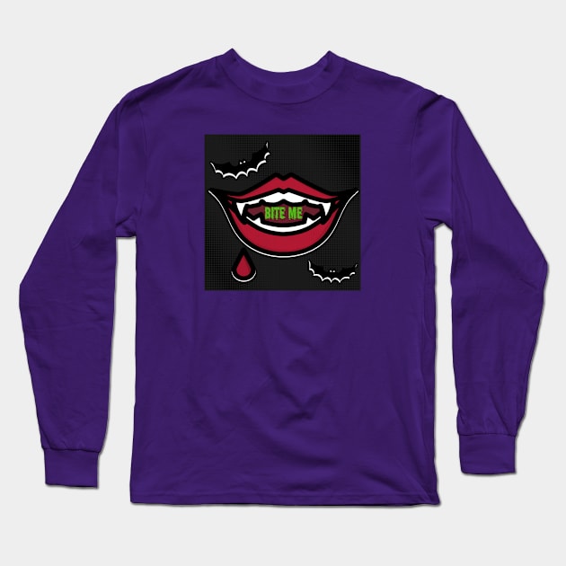 Bite me Long Sleeve T-Shirt by xxtinastudio